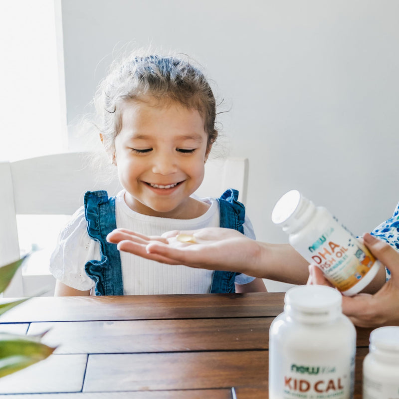 [Australia] - NOW Foods Supplements, DHA Kids 100 mg, Supports Brain Health*, Fruit Flavor, 60 Chewable Softgels, packaging may vary 