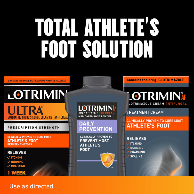 Lotrimin Ultra 1 Week Athlete's Foot Treatment, Prescription Strength Butenafine Hydrochloride 1%, Cures Most Athlete’s Foot Between Toes, Cream, 1.1 Oz Unflavored 30g (Pack of 1)