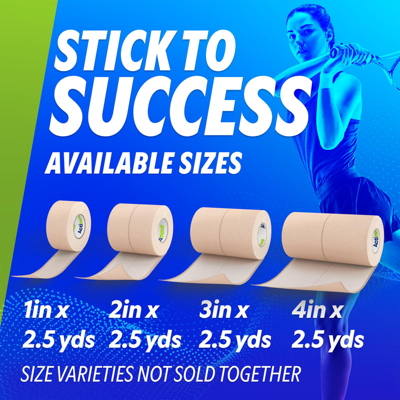 [Australia] - Soft Cotton Elastic Tape, Provides Mid-Level Compression and Support for Sprains, Strains, Muscle Injuries, Strong Adhesion - 1 in x 2.5 yd, 12 Rolls 