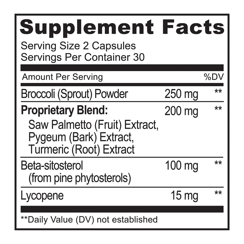 [Australia] - NATURELO Prostate & Urinary Health, Comprehensive Formula with Saw Palmetto, Pygeum, Tumeric, Plant Sterols, Broccoli and Lycopene, 60 Vegetarian Capsules 60 Count (Pack of 1) 
