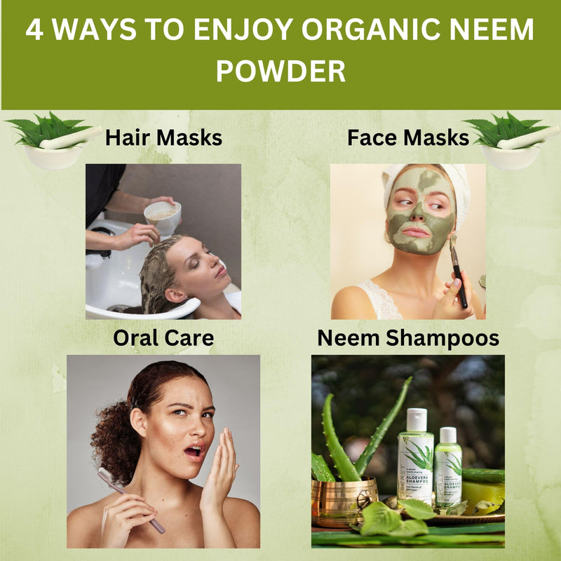 [Australia] - Neem Powder – 4 oz. - Certified USDA Organic -Non-GMO - Fresh Dried Neem Leaves Powder for Healthy Hair and Skin - Azadirachta Indica Ayurvedic Herb for Overall Wellbeing 4 Ounce (Pack of 1) 