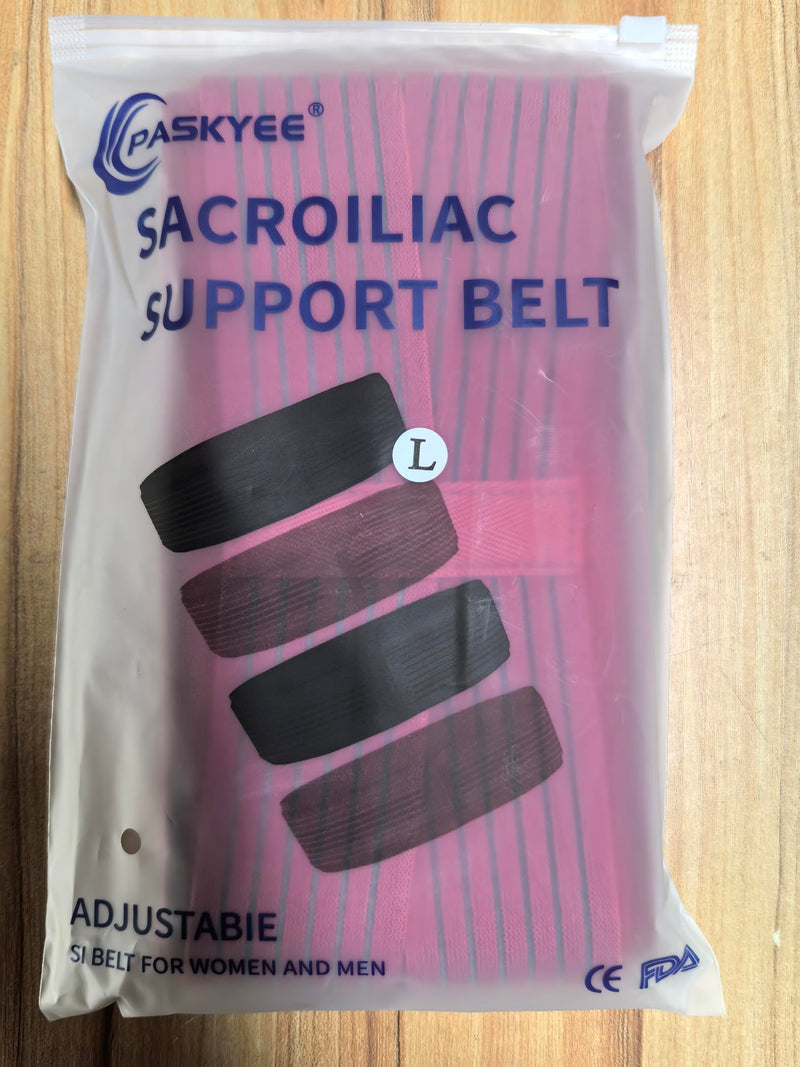 Paskyee Sacroiliac SI Joint Hip Belt with Extra 6-Row Hooks&Eyes, Lower Back Support Brace for Men and Women - Pelvic Support Belt,Sciatica Pelvis Lumbar Hip Pain Relief Plus Size Plus ( Hip Size 39.4"-45.3")