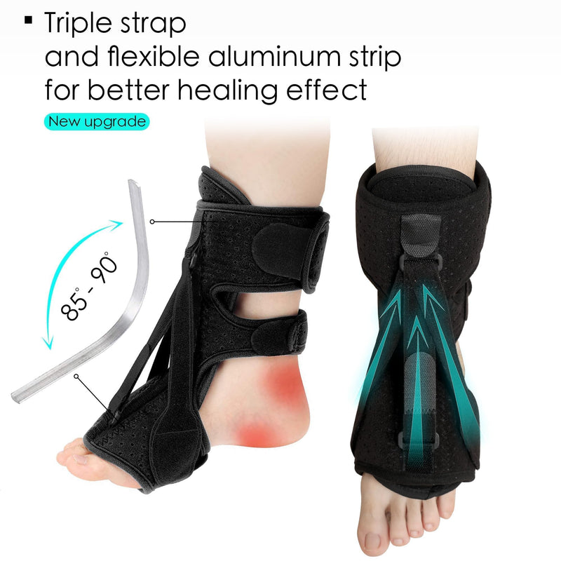 Plantar Fasciitis Night Splint with 3 Adjustable Straps & Fasciitis Socks, Pain Relief Foot Drop, Heel Spur, Achilles Tendonitis Day&Night, Comfortable Brace Women (Pink) Pink
