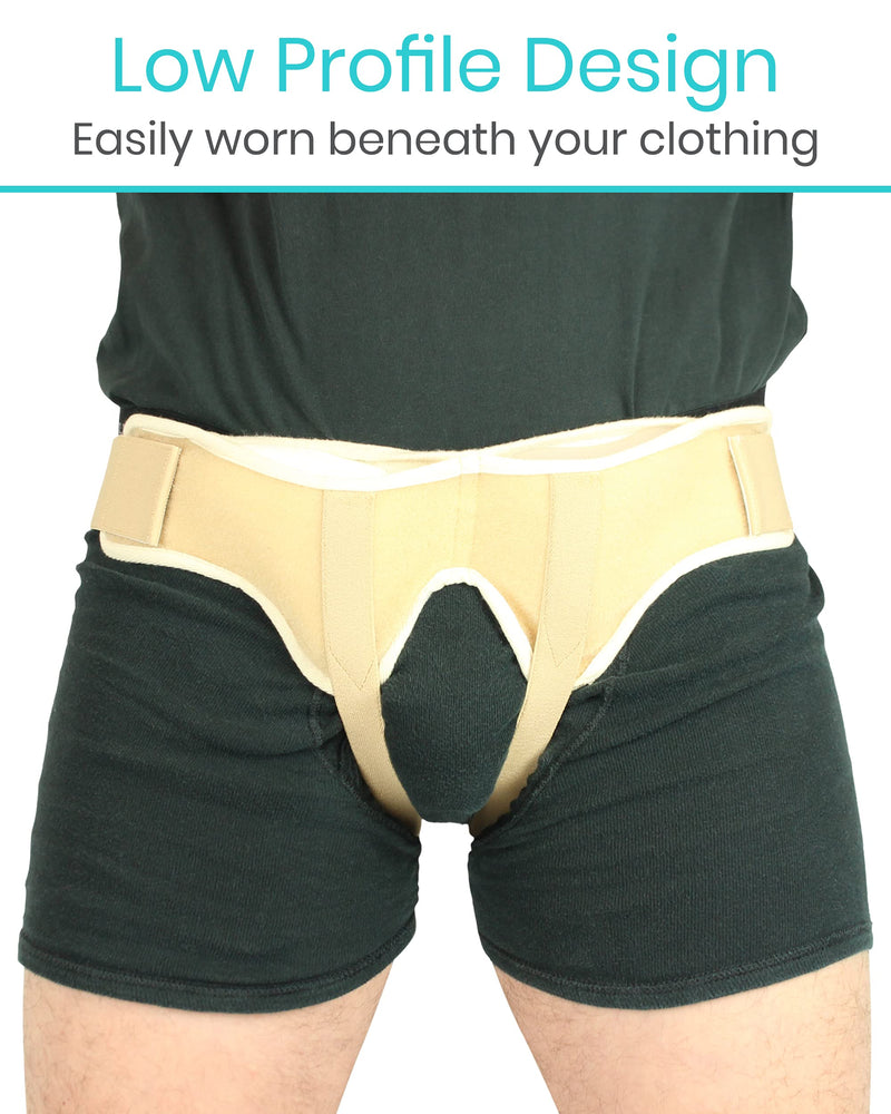 [Australia] - Vive Hernia Belt - Hernia Support Truss for Single/Double Inguinal or Sports Hernia - Two Removable Compression Pads & Adjustable Groin Straps - Surgery & Injury Recovery (Small) Small 