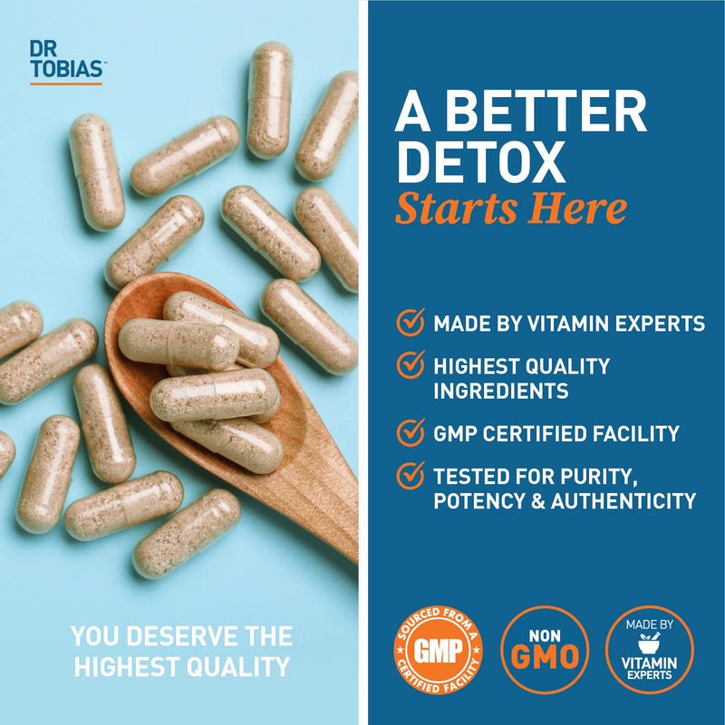 Dr. Tobias Lung Health & Psyllium Daily Supplements, Lung Cleanse & Detox Formula, Supports Healthy Bowel Movements with Psyllium Husk, Vitamin C, Butterbur, Quercetin, Daily Fiber and Lung Supplement