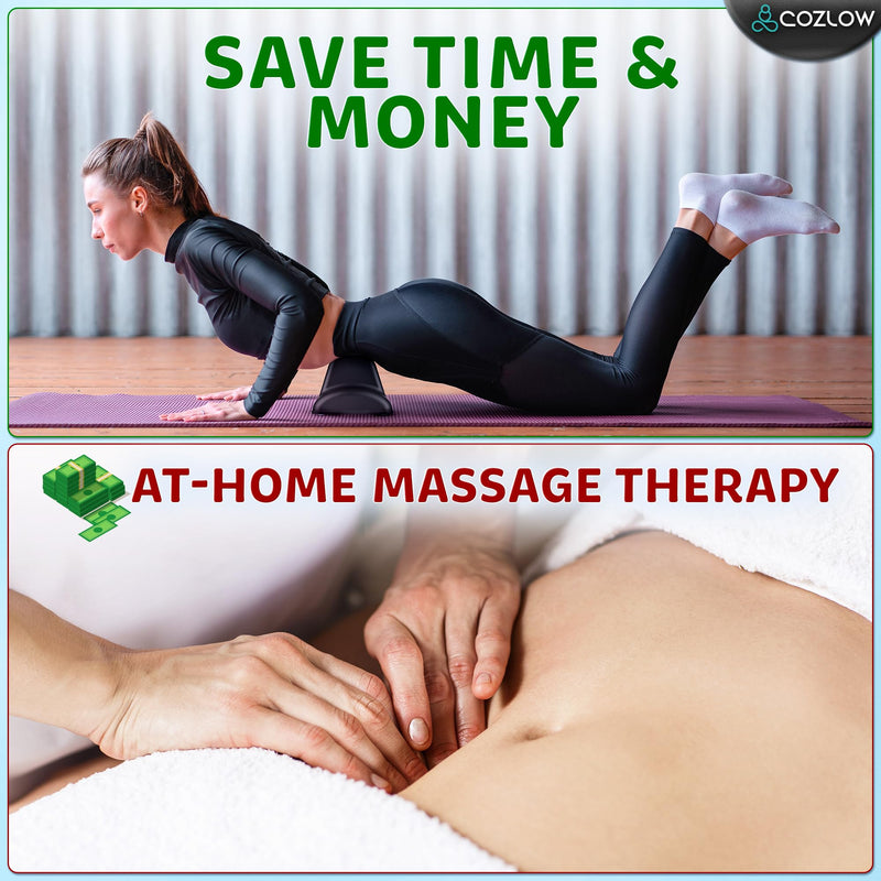 [Australia] - COZLOW Psoas Release Massage Tool, Back & Hip Flexor Muscle Stretcher, Deep Tissue Massage Tool for Myofascial Release, Trigger Point Massager for Pain Relief & Quick Recovery Black 