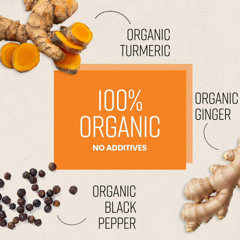 Turmeric and Black Pepper Capsules | 2160mg Dose | 365 Tablets | 4 Month Supply | 3 A Day | Herbal Supplements | High Strength Curcumin | VitaBright Organic Tumeric Supplement