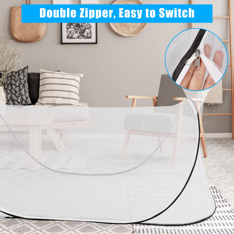 [Australia] - 77 * 30 * 23 Inch Large Pop Up Mosquito Tent, Portable Foldable Mosquito Net for Bed Camping Travel Patio 