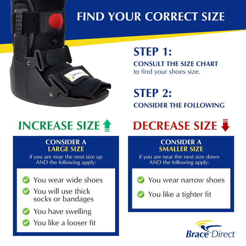 Air CAM Walker Fracture Boot Short – PDAC L4360/L4361 Medical Walking Boot for Sprains, Fractures & Post-Op Recovery, Size M (US Shoe Men 7.5–10.5 / Women 8.5–11.5) Medium (Pack of 1)