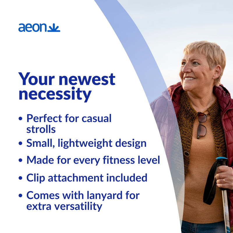 [Australia] - Aeon Rechargeable 3D Pedometer with Step Counter ‚Äì Silent Motion Sensor, Large LCD Backlight Display, USB Charging, Belt Clip & Lanyard - Accurate Fitness Tracker 