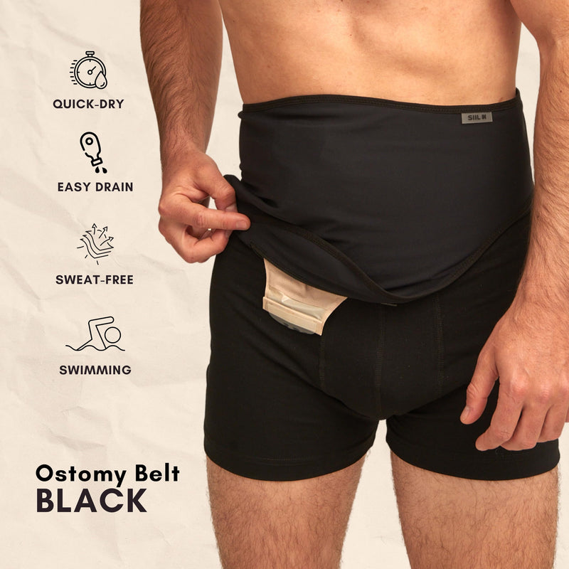 [Australia] - SIIL Ostomy Belt for Men & Women | FSA & FHA Approved | Premium Ostomy Bag Covers | Sports & Swimming | Colostomy Belts, Illeostomy Covers | Ostomy Wrap (Improved Zipper & Velcros) Made in EU Medium 