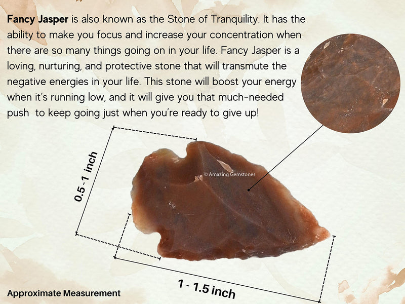 [Australia] - 20 Pieces Fancy Jasper Arrowhead, Crystal and Healing Stone Flint Rock Arrow Head - 1" to 1.5" Arrowheads for DIY Project Craft Point Jewelry Making 20 Pieces (Small) 