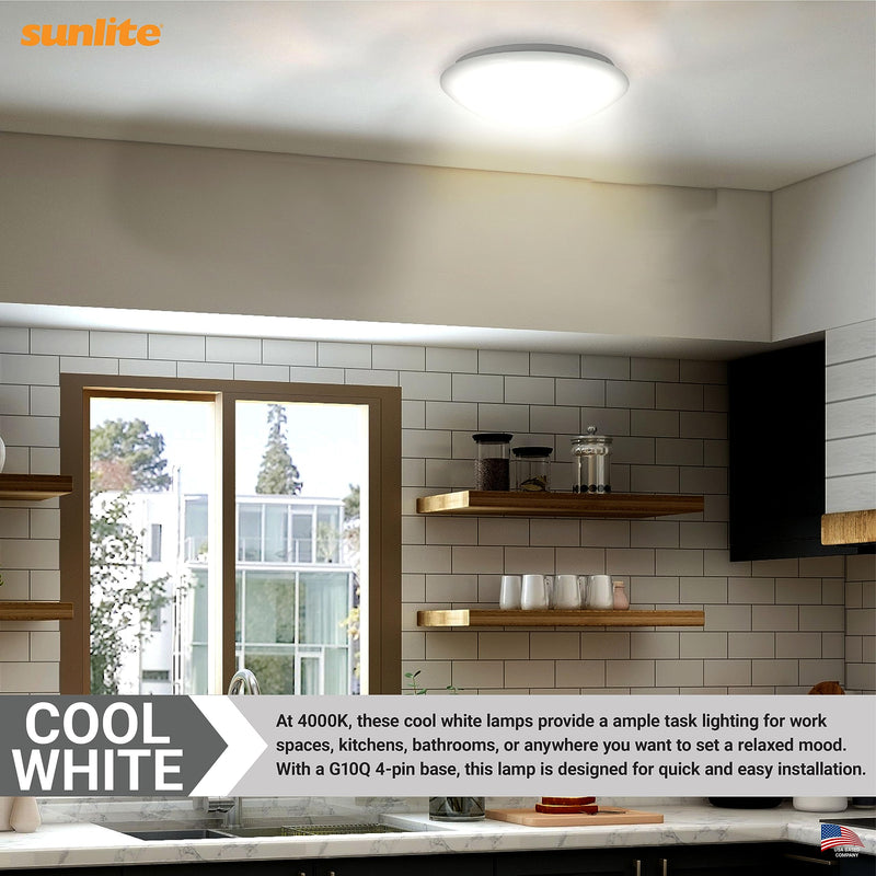 [Australia] - Sunlite 41316 FC8T9/CW 8-Inch T9 Round Fluorescent Circline Lamp, 22 Watts, 1250 Lumens, 4100K Cool White, G10Q 4-Pin Base, 1 Pack 1 Count (Pack of 1) 