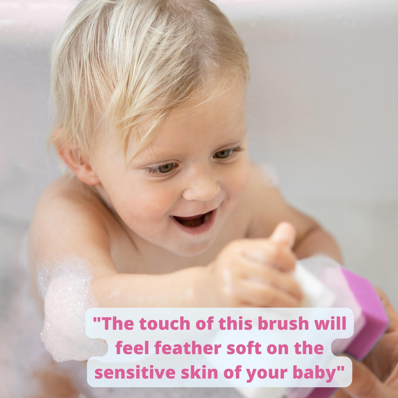 [Australia] - Cradle Cap Treatment Kit for Baby Girl | Baby Cradle Cap Brush for Babies - Baby Bath Essentials | Cradle Cap Comb & Baby Bath Sponge (Pink 6-Pack) 6-Pack Cradle Cap Kit - Pink 