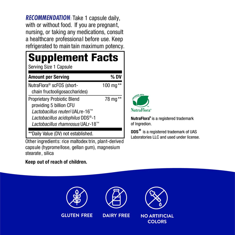 Nature's Way Primadophilus Reuteri Probiotics, 5 Billion CFU, 90 Capsules
