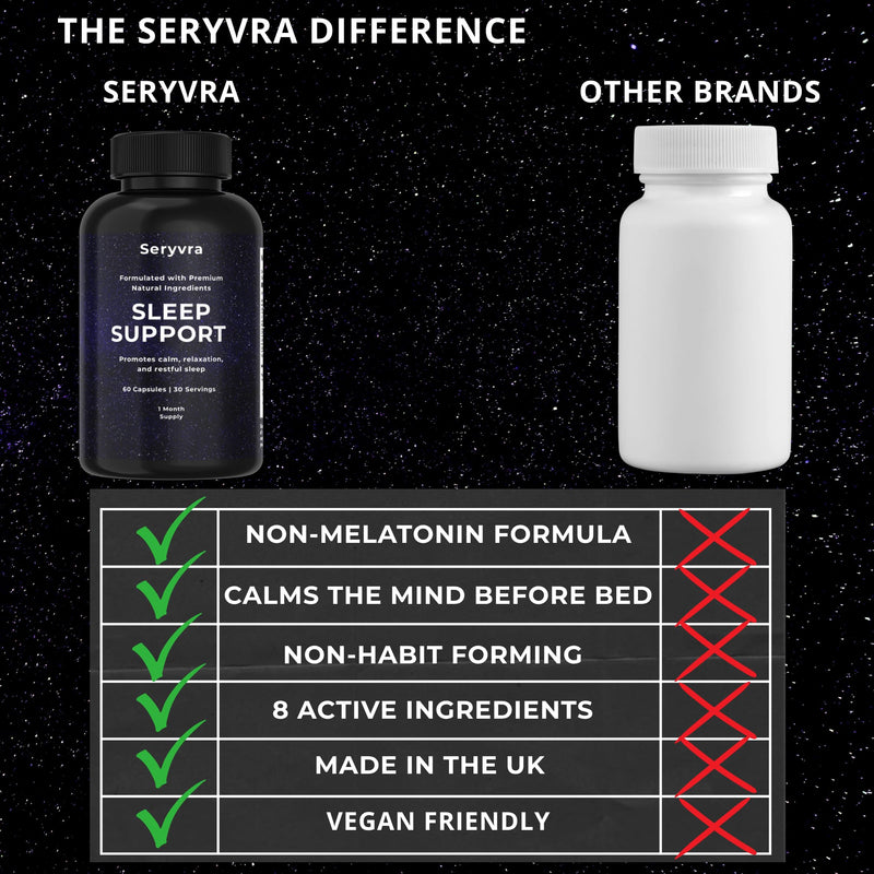 Premium Sleep Support Supplement with Magnesium Glycinate, L-Theanine, Ashwagandha, Valerian Root, Chamomile & Lemon Balm – Natural Sleep Aid & Stress Relief for Adults, Deep Restorative Sleep