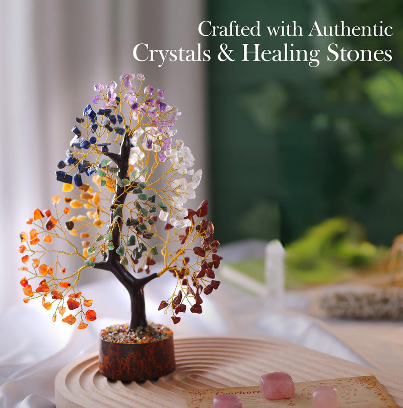 [Australia] - PYOR 7 Chakra Tree of Life, House Warming Gifts New Home, Birthday Gifts for Women, Healing Crystals, Money Tree, Home Office Decor, Office Desk Accessories, Crystals and Healing Stones A-7chakra Tree 