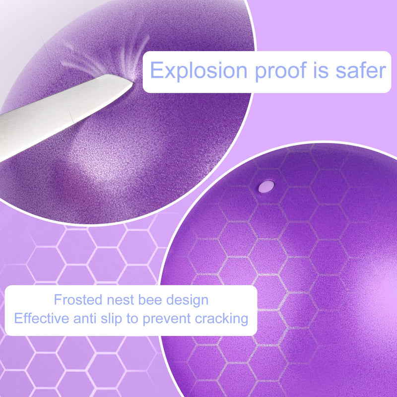 [Australia] - Pilates Ball, 9 Inch Small Exercise Ball Workout Ball Core Ball Anti-Burst Small Yoga Ball purple 