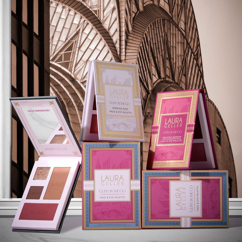 [Australia] - LAURA GELLER NEW YORK Glam On the Go Eyeshadow & Blush Palettes - Each Set Includes Three Palettes - Ready for Gifting - Easy to Use Makeup for Mature Skin 