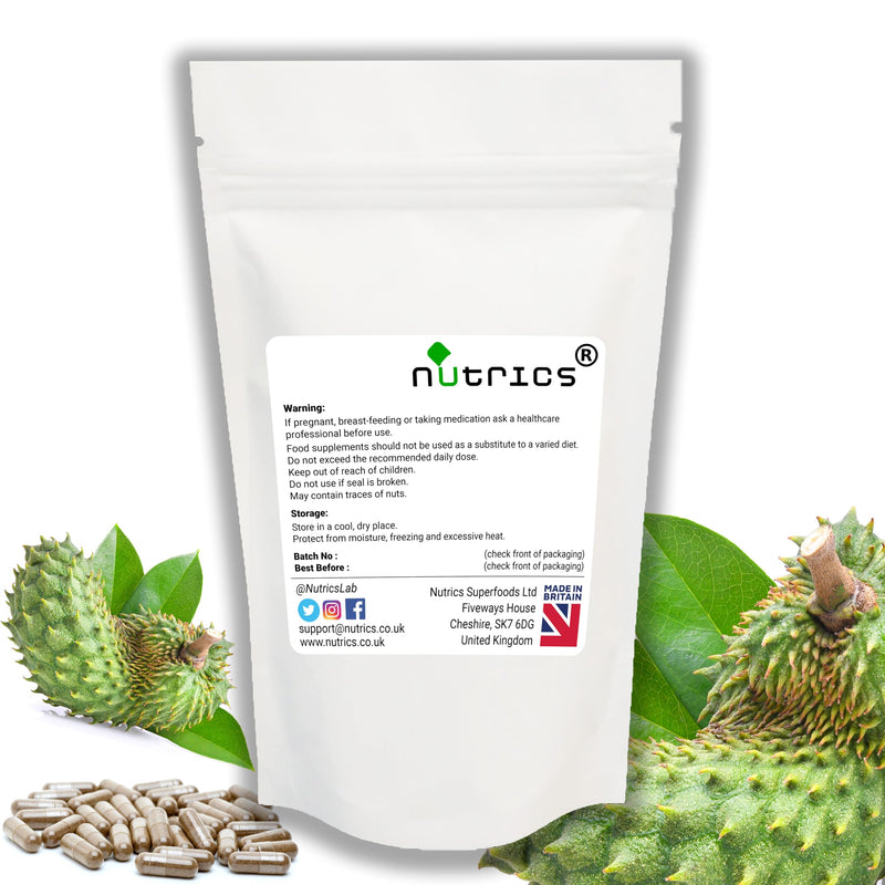 4500mg GRAVIOLA Fruit Soursop V Capsules 10:1 Fruit Extract Supplement - Brazilian Paw Paw - Annona Muricata - 10 x Stronger Than Graviola Powder -– Choose from 120Capsules (4 Months Supply) 120
