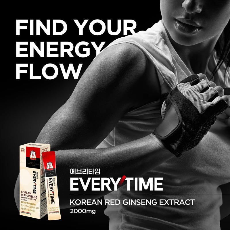 [Australia] - Everytime Korean Red Ginseng Extract 2,000mg - Liquid Stick Supplements with Propolis & Adaptogen - Energy Boost & Immune Support | Natural & Healthy Energy Drinks (10 Sticks) Signature ‚Äì 2,000mg Korean Red Ginseng Extract 0.34 Fl Oz (Pack of 10) 
