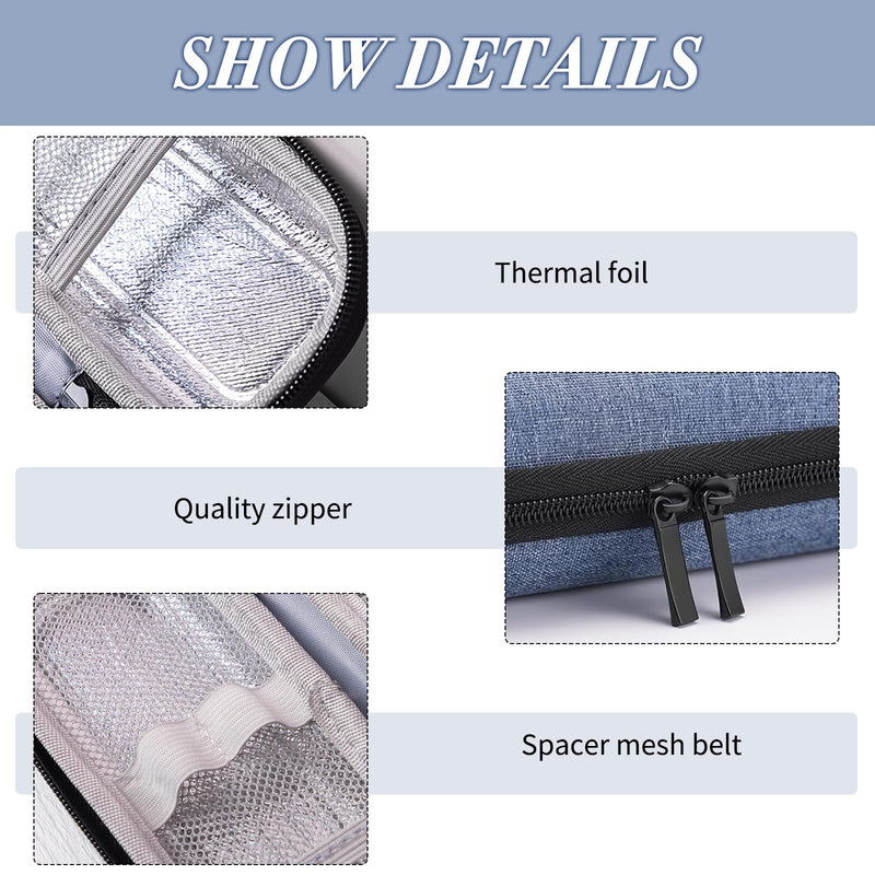 [Australia] - Insulin pen bag for on the go, diabetic bag space for insulin pens and more, diabetes bag ideal for insulin pen, insulin syringes, medication, medical, blue 