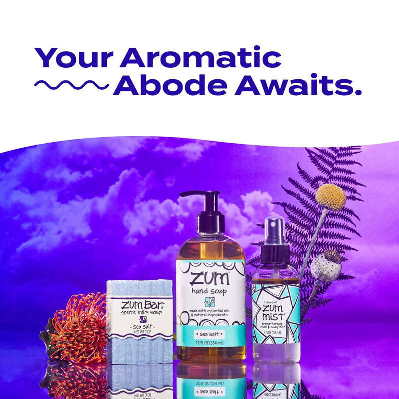 Zum Indigo Wild Mist Room & Body Spray - Aromatherapy Essential Oil Spray - Natural Body Mist & Room Spray - Lavender Blends - 4 fl oz (3 Pack)