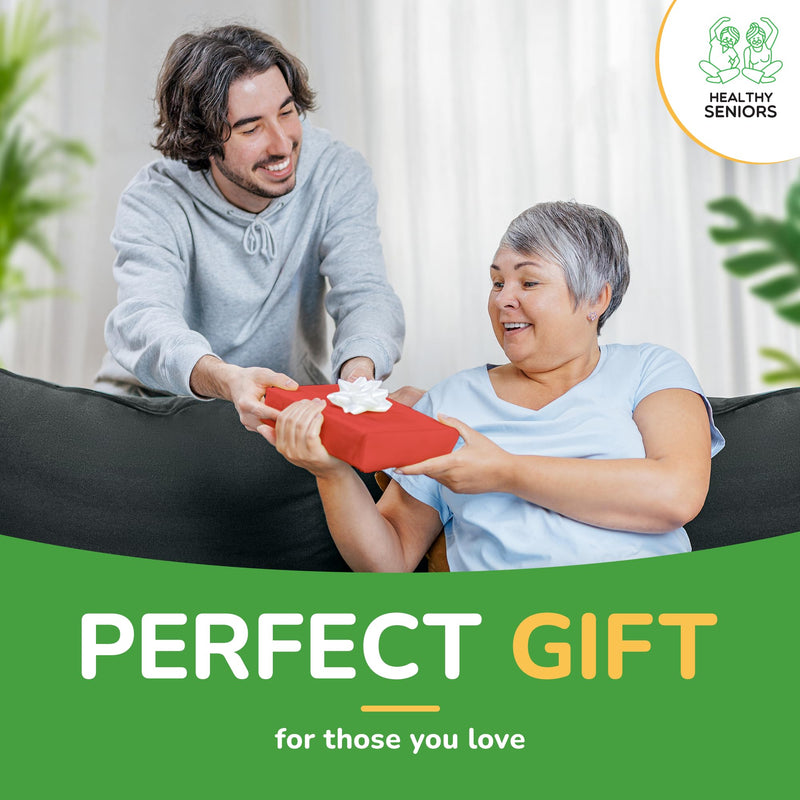[Australia] - Chair Exercise Program with Two Resistance Bands, Handles and Printed Exercise Guide. Suitable for Rehab or Physical Therapy. Thoughtful Gift for Grandma or Grandpa 