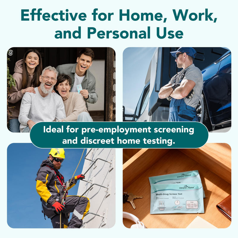 Easy@Home 5 Panel Urine Drug Test Kit, Multi Drug Screening Test, 5 Pack | THC/Marijuana, Cocaine, OPI, AMP, BZO All Drugs Testing in One - Home Use Drug Tests with Results in 5 Mins #EDOAP-754 5 Count (Pack of 1)
