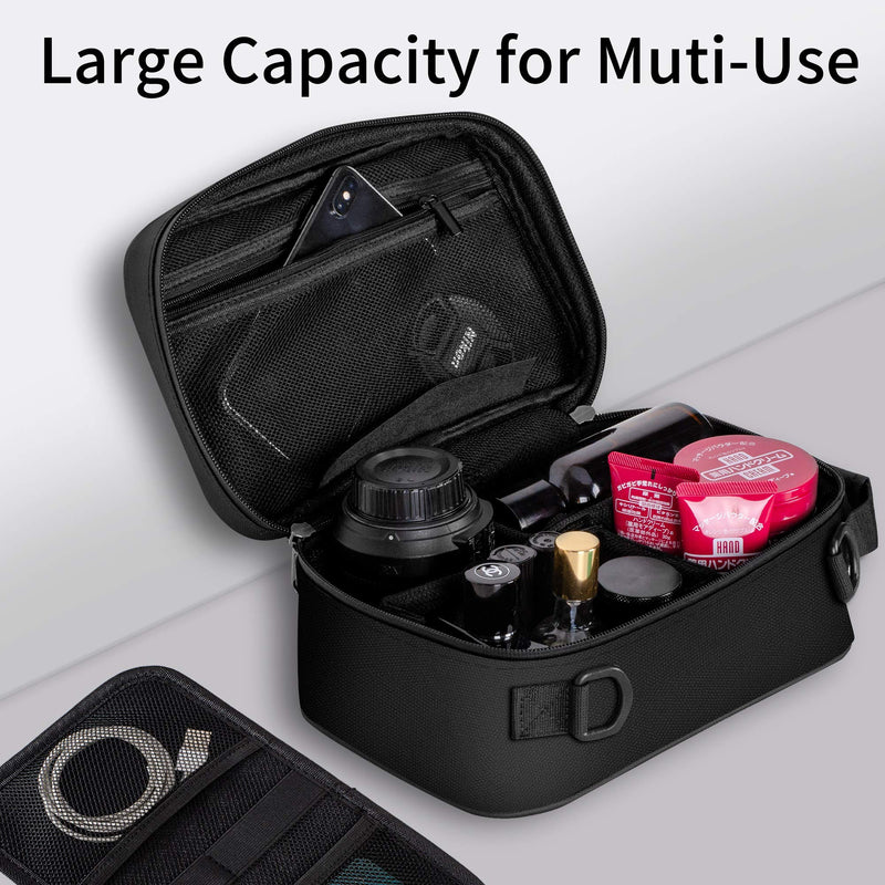 [Australia] - IDEATECH Smell Proof Bag Stash Box, Smell Proof Containers with Combo Lock, Odorless Travel Storage Bag, Home Organizer Case Lock Box with Accessories, Smell Proof Box Gift for Women/Men BLack 