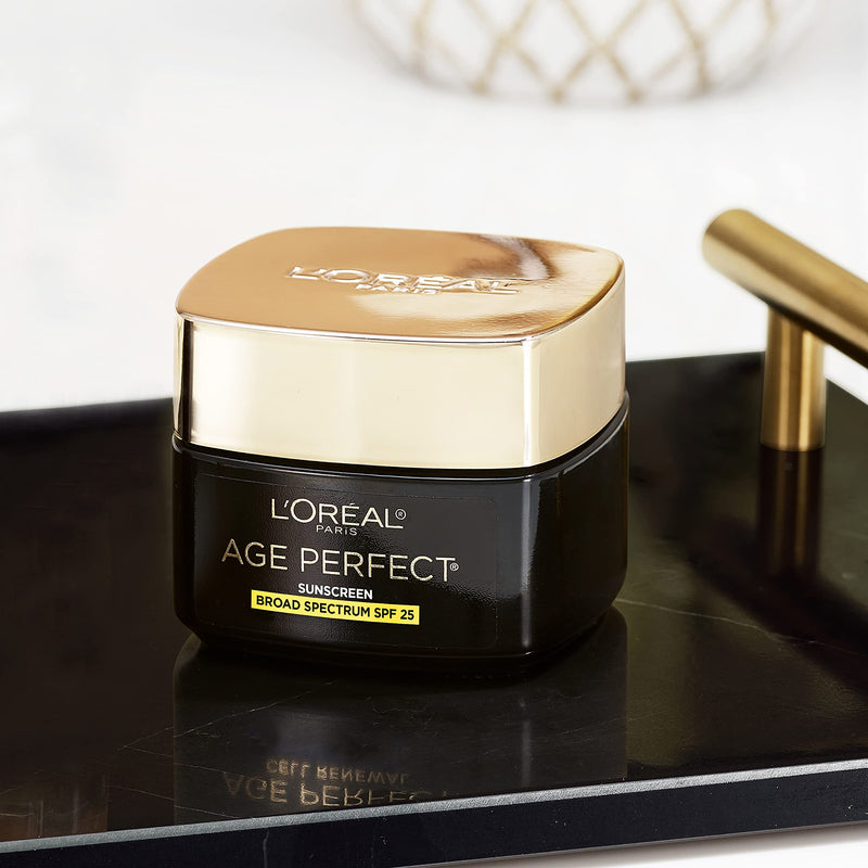 LOreal Paris Age Perfect Cell Renewal Anti-Aging Day Moisturizer with Broad Spectrum SPF 25 Sunscreen,Antioxidants,and Vitamin E 1.7oz,(Pack of 2) 1.7 Ounce (Pack of 2)