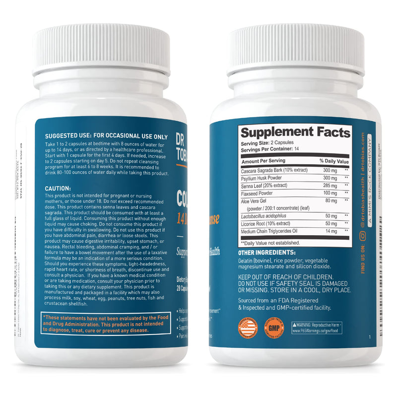 Dr. Tobias Vegan Omega 3 Algae Oil and Colon 14 Day Cleanse for Improved Digestion, Gut & Immune Support, and Overall Health