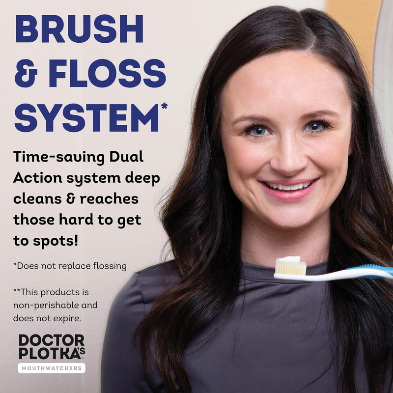[Australia] - MOUTHWATCHERS Dr Plotkas Soft Bristle Flossing Toothbrush Manual Soft Toothbrush for Adults, Ultra Clean, Good for Sensitive Teeth and Gums, Variety 4 Pack, Colors May Vary Variety Pack 
