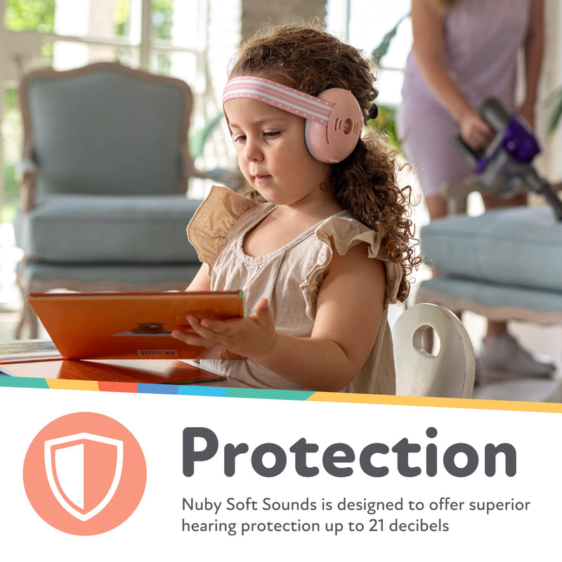 [Australia] - Nuby Soft Sounds Earmuffs - Adjustable Baby Earmuffs - Baby Essentials for Travel - White 
