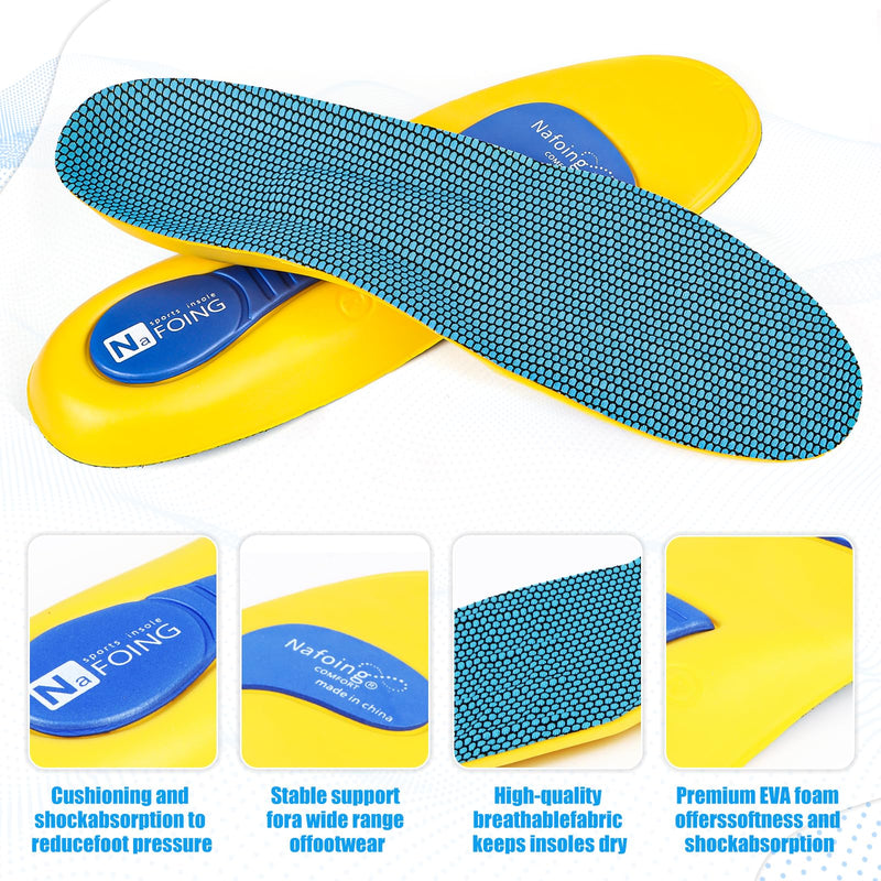 [Australia] - KFDDRN Pack of 2 insoles, work shoes, flat splayed foot insoles, Norelie insoles, plantar fasciitis, flat foot insoles, insoles for men and women, work shoes for everyday use and work (41-42) 41-42 