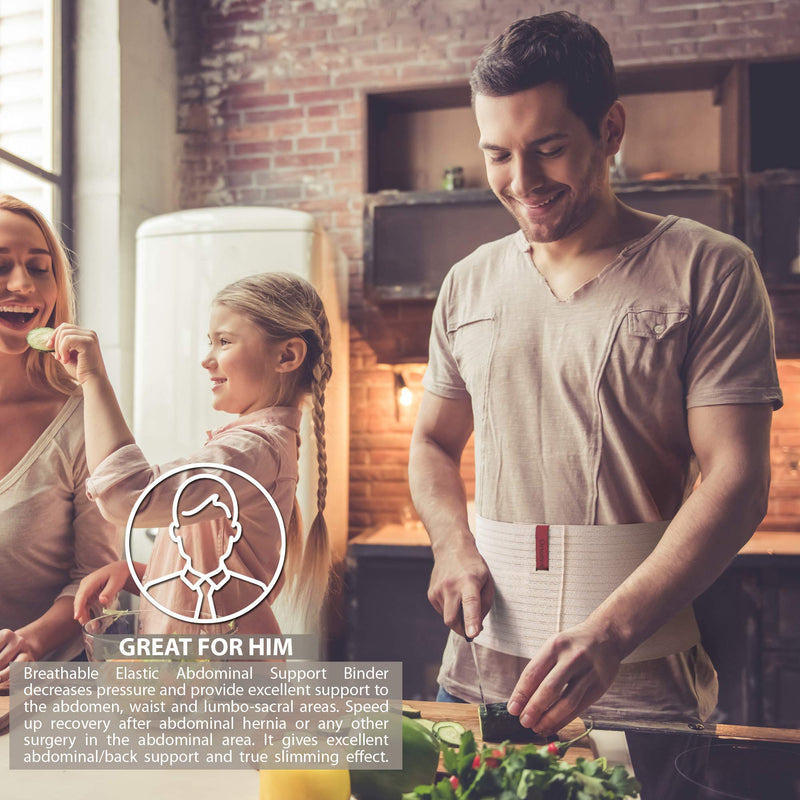 ORTONYX Beige and Black Color 6.25" Abdominal Binders Bundle L/XXL