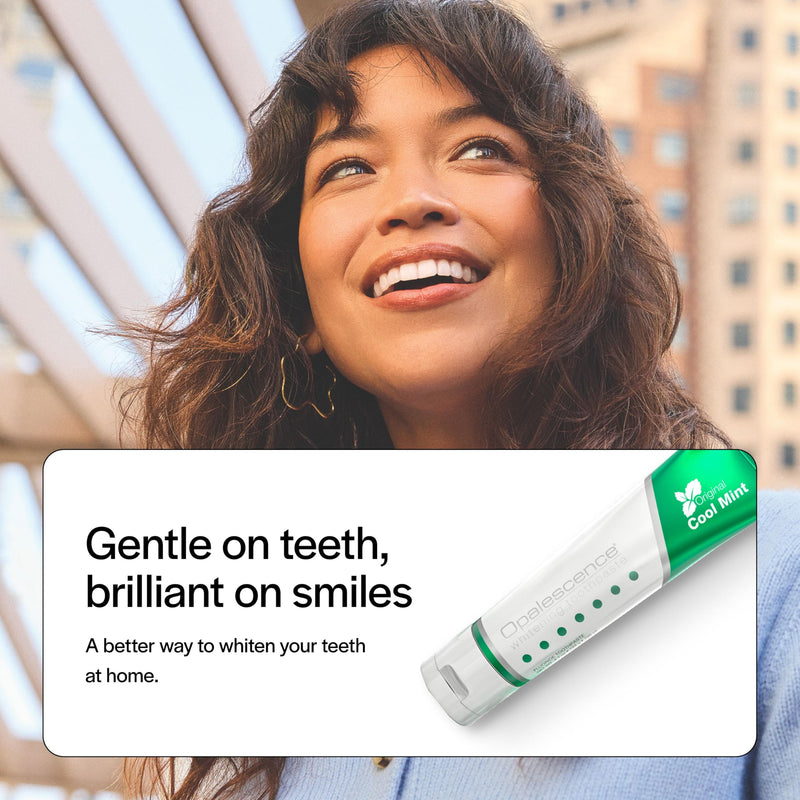 Opalescence Whitening Toothpaste Original 4.7oz - Mint - 2 Pack - 5166-2 | Dentist-Developed Oral Care Whitening Fluoride Toothpaste for Daily Use, Surface Stain Removal & Helps Strengthen Enamel Opalescence 4.7 Ounce (Pack of 2)