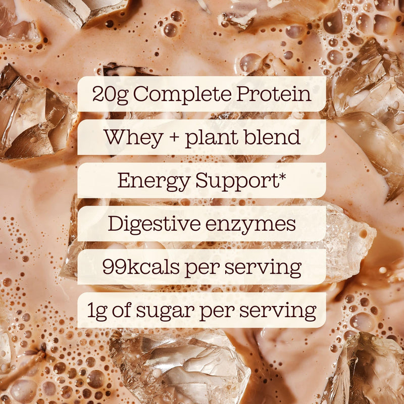 Free Soul Sculpt Protein Powder | 20g Protein | Hybrid Whey Protein | with Maca, Iron, Calcium, Biotin, B Vitamins & Digestive Enzymes | Chocolate Flavour | 20 Servings 500g