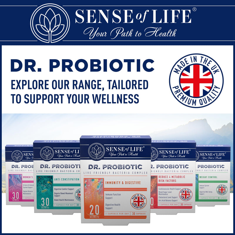 Sense of Life Dr. Probiotic Complex for Immunity & Digestive Support, 30 Capsules – 20 Billion CFU – Probiotics & Prebiotics - Supports Digestive Gut Health & Immune Function