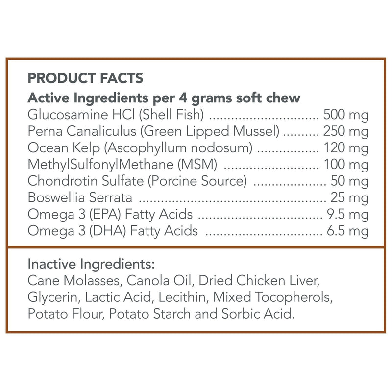 Vet's Best Hip & Joint Soft Chew Dog Supplements | Formulated with Glucosamine and Chondroitin to Support Dog Joint and Cartilage Health | 30 Day Supply Advanced Formula - PawsPlanet Australia