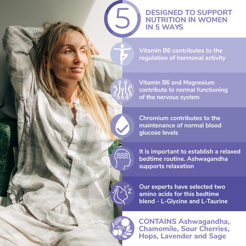 Health & Her Sleep+ Supplements for Women - Women's Multivitamin with Lavender, Chamomile & Magnesium - Vegan, Gluten-Free - 2 Month Supply, 60 Capsules 30 count (Pack of 2)