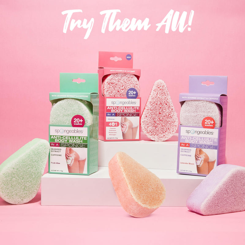 Spongeables Exfoliating Body Wash in a 20+ Wash Sponge, Vitamin C, 1 Count 1 Count (Pack of 1)
