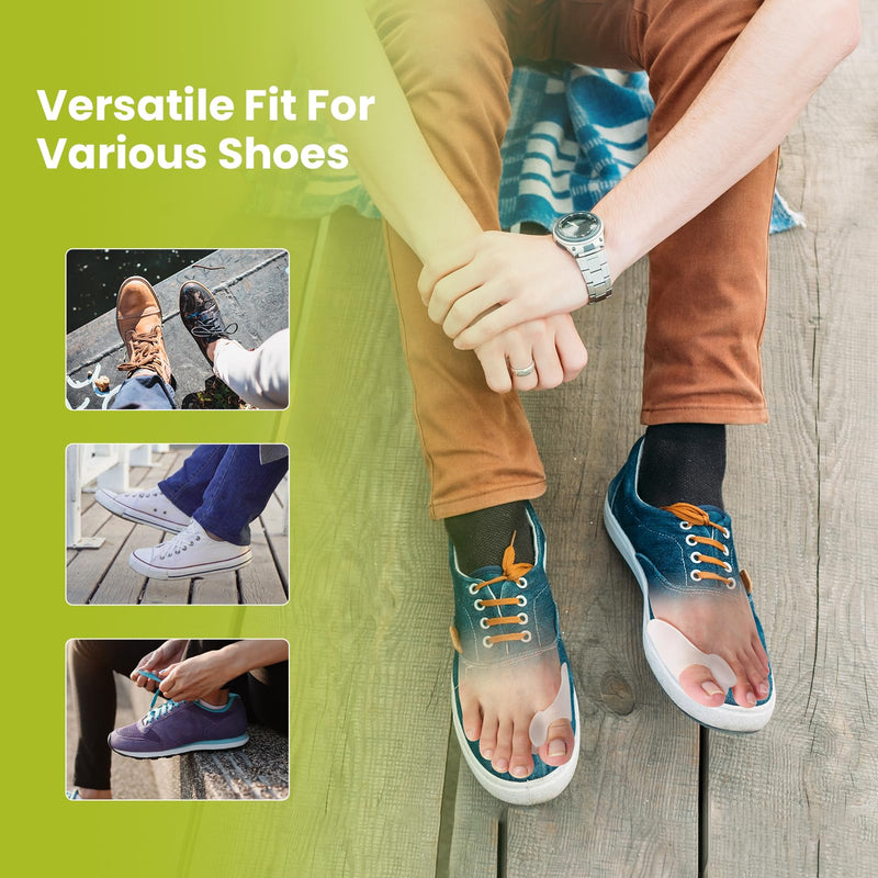 [Australia] - Bunion Cushion Protector - 8 Packs Bunion Corrector Pads for Big Toe, Gel Shield for Foot Pain Relief, Calluses, Corns, Friction, and Pressure（Clear） 