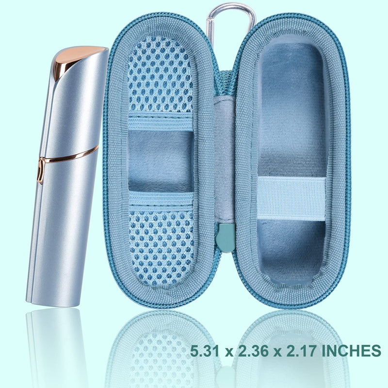 co2CREA Hard Case and Replacement Head Compatible with Finishing Touch Flawless Facial Hair Remover Electric Face Razor Women (Parisian Blue Case + Replacement Head) Parisian Blue Case
