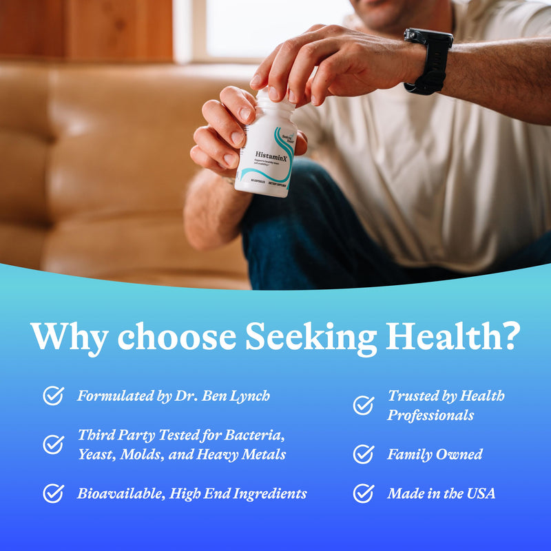 [Australia] - Seeking Health HistaminX, Histamine Support with Bioflavonoids, Natural Nettle, Quercetin, Rutin, Bromelain, for Immune System and Inflammation Support, Seasonal Support, Vegetarian (60 Capsules) 