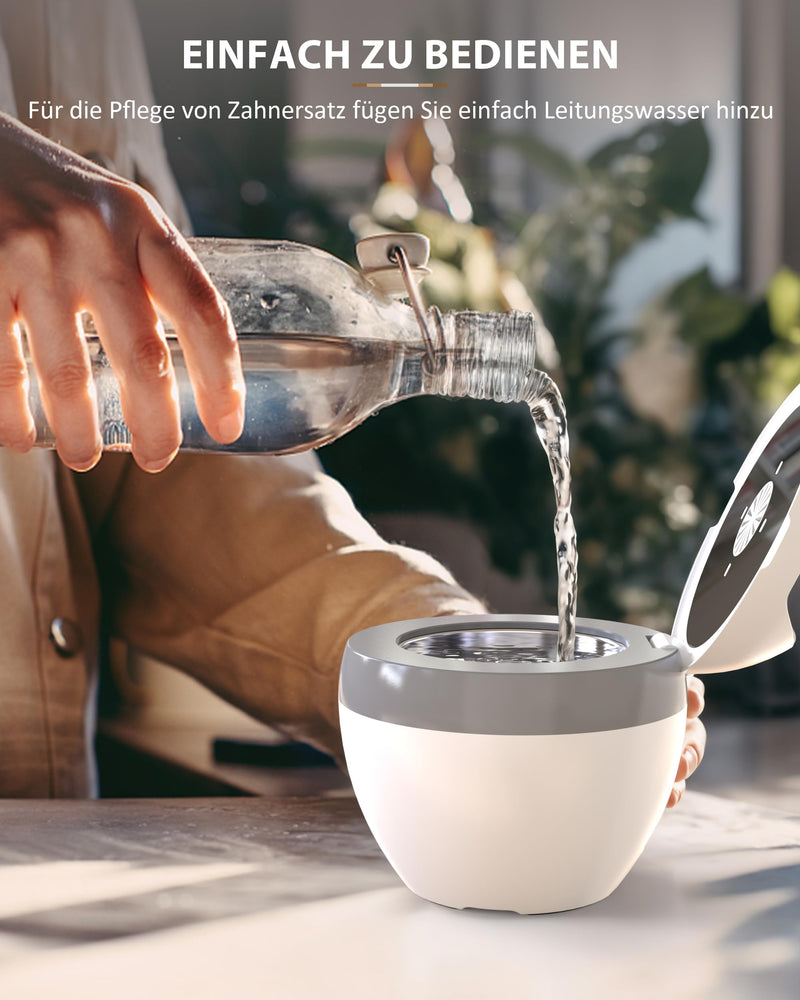 [Australia] - Stim-U-Dent ultrasonic cleaning device, ultrasonic cleaner for dental splints, aligners, whitening splints, retainers, 45kHz UV dental pod for all dentures, 200ml ultrasonic cleaner, retainer cleaner 