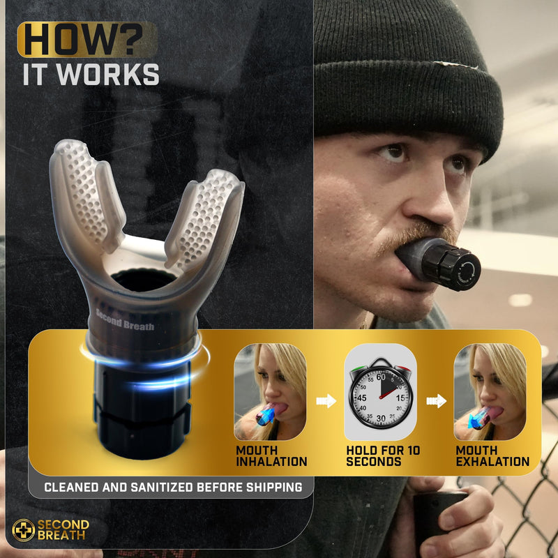 [Australia] - Second Breath Respiratory Trainer | Made with High Grade Silicone | Premium Lung Exerciser in Four Exotic Colors | Breathe Easier with Stronger Lungs | Portable & Easy to Clean (Blue Camo) Blue Camo 