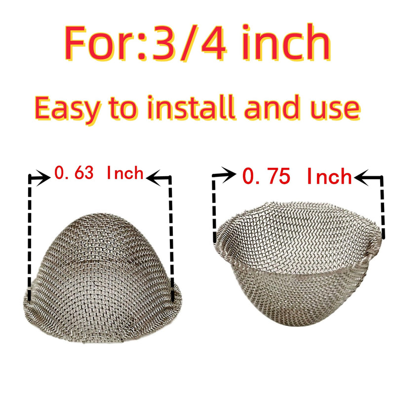 [Australia] - 30 Pcs Pipe Screens 0.75inch (3/4) Stainless Steel Conical Design Bowl Screen Filters with Metal Box. Adjustable Size 0.75 Inch 