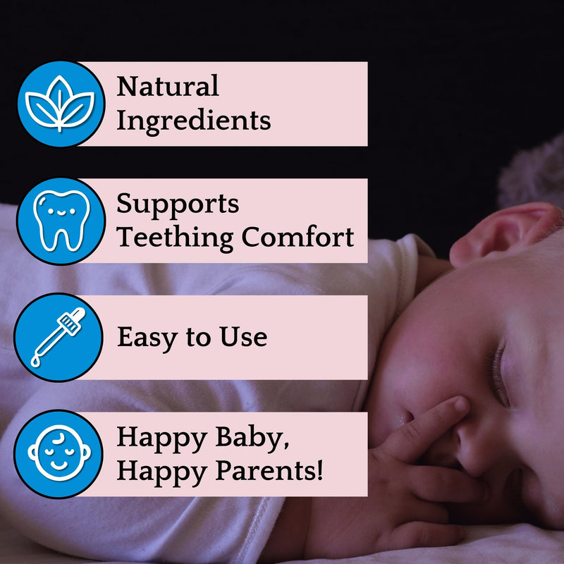 [Australia] - Herb Lore Teething Tincture – Soothing Herbal Drops with Passionflower, Catnip & Chamomile for Babies & Toddlers (2 fl oz) 2 Fl Oz 