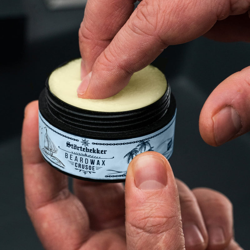 [Australia] - Störtebekker® Premium Beard Wax cares for the beard and shapes it - 50ml jar 100% compostable - men's beard wax with a pleasant scent - beard balm/beard wax - beard care - Made in Germany 